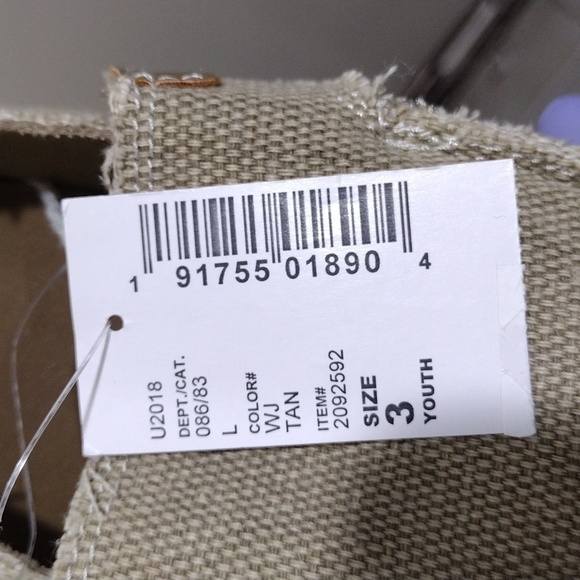 The Children's place Youth Boy - Size 3 Slip-on Shoes Tan & Brown, With Velcro - Picture 6 of 8